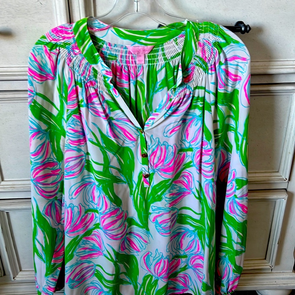 Lilly Pulitzer Elsa silk blouse